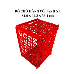 Rổ shipper có 8 bánh xe