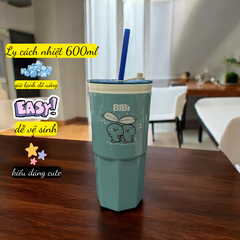 Ly nhựa cách nhiệt 600ml cao cấp bibi