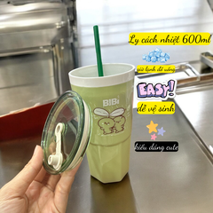 Ly nhựa cách nhiệt 600ml cao cấp bibi
