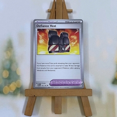 Thẻ hình Pokemon Defiance Vest 162/182 - Lá bài lẻ Paradox Rift Uncommon Reverse Holo tiếng Anh chính hãng