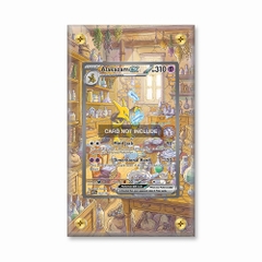 Khung thiết kế Alakazam ex 201-165 SIR SAR Pokemon 151 bảo vệ thẻ bài - Extended Art Case for trading card Pokemon