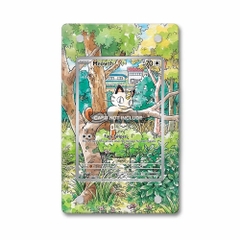 Khung thiết kế Meowth IR AR Phantasma Flames bảo vệ thẻ bài - Extended Art Case for trading card Pokemon