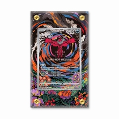Khung thiết kế Yveltal 205-182 IR AR Paradox Rift bảo vệ thẻ bài - Extended Art Case for trading card Pokemon