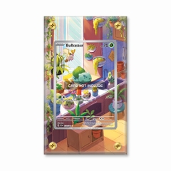 Khung thiết kế Bulbasaur 143-142 IR AR Stellar Crown bảo vệ thẻ bài - Extended Art Case for trading card Pokemon