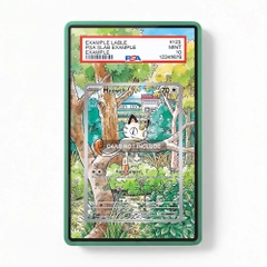 Khung thiết kế Meowth IR AR Phantasma Flames bảo vệ thẻ bài - Extended Art Case for trading card Pokemon