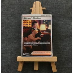 Thẻ hình Pokemon Giovanni's Charisma 204/165 - Lá bài lẻ Scarlet & Violet 151 Special Illustration Rare tiếng Anh chính