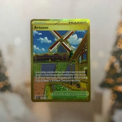 Thẻ hình Pokemon Artazon 229/197 - Lá bài lẻ Scarlet & Violet: Obsidian Flames Gold Secret Rare tiếng Anh chính hãng