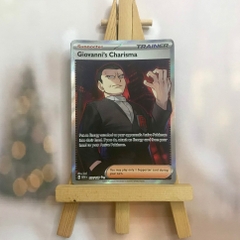Thẻ hình Pokemon Giovanni's Charisma 197/165 - Lá bài lẻ Scarlet & Violet 151 Full Art Secret Rare tiếng Anh chính hãng