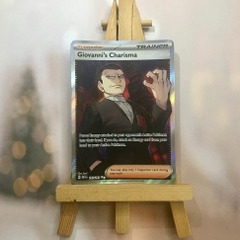 Thẻ hình Pokemon Giovanni's Charisma 197/165 - Lá bài lẻ Scarlet & Violet 151 Full Art Secret Rare tiếng Anh chính hãng