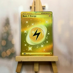 Thẻ hình Pokemon Lightning Energy 257/198 - Lá bài lẻ Scarlet & Violet Base Set Gold Secret Rare tiếng Anh chính hãng