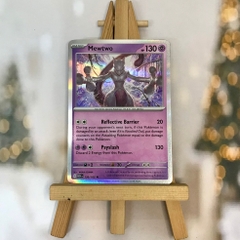 Thẻ hình Pokemon Mewtwo 150/165 - Lá bài Scarlet & Violet 151 Holo Rare Reverse Holo tiếng Anh chính hãng