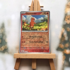 Thẻ hình Pokemon Charmander 004/165 - Lá bài lẻ Scarlet Violet 151 Reverse Holo Promo tiếng Anh chính hãng