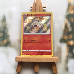 Thẻ hình Pokemon Scorbunny SV15/SV122 - Lá bài lẻ Shiny Rare tiếng Anh chính hãng