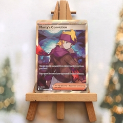 Thẻ hình Pokemon Morty's Conviction 201/162 - Lá bài lẻ Temporal Forces Full Art Secret Rare tiếng Anh chính hãng