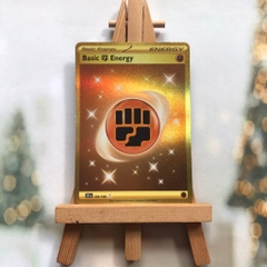Thẻ hình Pokemon Fighting Energy 258/198 - Lá bài lẻ Scarlet & Violet Base Set Gold Secret Rare tiếng Anh chính hãng