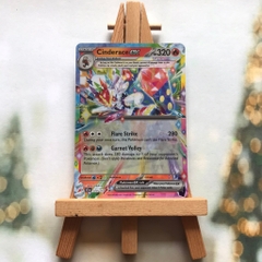 Thẻ hình Pokemon Cinderace ex 028/142 - Lá bài lẻ Stellar Crown Ultra Rare tiếng Anh chính hãng