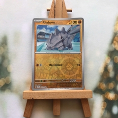 Thẻ hình Pokemon Rhyhorn 074/142 - Lá bài lẻ Stellar Crown Common Reverse Holo tiếng Anh chính hãng