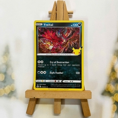 Thẻ hình Pokemon Yveltal 19/25 - Lá bài lẻ 25th Celebrations Holo Rare tiếng Anh chính hãng