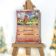 Thẻ hình Pokemon Charmander 004/165 - Lá bài lẻ Scarlet Violet 151 Reverse Holo Promo tiếng Anh chính hãng