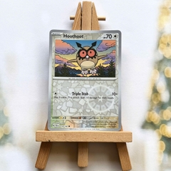Thẻ hình Pokemon Hoothoot 114/142 - Lá bài lẻ Stellar Crown Common Reverse Holo tiếng Anh chính hãng