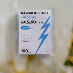 Bọc bảo vệ sleeves fit 100 cái đựng thẻ bài Pokemon, Yugioh, One Piece, super clear, 6.5x9 cm, chất lượng cao