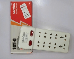 Ổ cắm 10 cửa lõi sứ chịu nhiệt 2200W 10Y-0 Sopoka