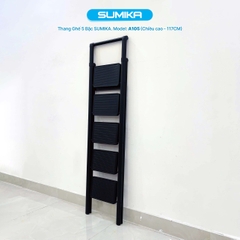 Thang ghế 5 bậc SUMIKA A105 (Black), chiều cao 117cm