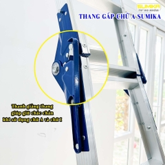Thang nhôm xếp chữ A Sumika SKD506, chiều cao 1.8M+1.8M