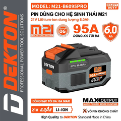 CB-DEKTON Pin M21-B6095PRO+ sạc M21-S40CP tiết kiệm