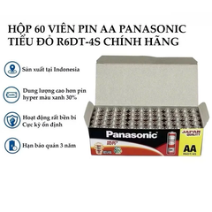 Pin Tiểu Panasonic AA R6DT-4S màu đỏ