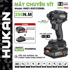 Máy chuyên vít Hukan HM21-G2CV250BL