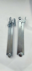 Chống ngắn -Tay nâng compass sắt xi trắng (Cặp)