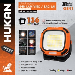 Đèn chiếu sáng tích điện Hukan G1-DCT006