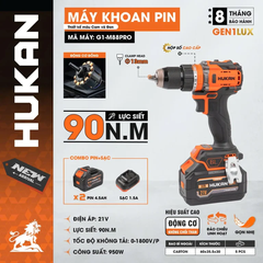 Thân máy khoan pin 13mm Hukan (Gen 1 Lux) G1-M88PRO