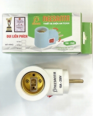 Đui đèn liền phích (xoay 90 độ) trắng