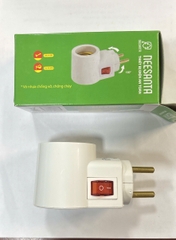 Đui đèn liền phích (xoay 90 độ) cam