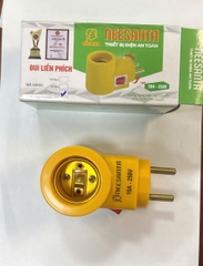 Đui đèn liền phích (xoay 90 độ) cam