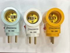 Đui đèn liền phích (xoay 90 độ) xanh