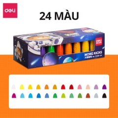 Bút sáp màu hình tên lửa deli 72109 24 màu