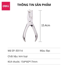 Kìm bấm lỗ cầm tay deli E0114