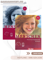 Combo Sách Menschen A1 ( Arbeitsbuch + Kursbuch) - Sách in offset bản mầu.