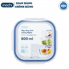 Hộp thuỷ tinh vuông Nikko Inochi 800ml