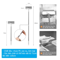 Bàn chải chà sàn kiêm gạt nước cán có thể kéo dài Fasola YF287