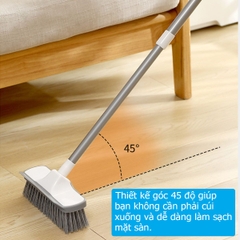 Bàn chải chà sàn kiêm gạt nước cán có thể kéo dài Fasola YF287