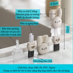 Bàn chải đa năng 4in1 hình thỏ Fasola DZ772
