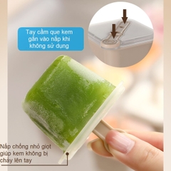 Bộ 6 Khay đá viên lớn kiêm làm kem que dung tích 60ml mỗi viên Fasola PS511