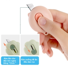 Dao rọc giấy mini kiêm móc chìa khóa nhiều hình dạng màu sắc Fasola DZ533