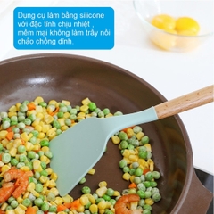 Dụng cụ nấu ăn Silicone cán gỗ sồi SH121