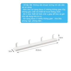 Bộ 4 móc treo dụng cụ bếp dán tường Fasola YF168