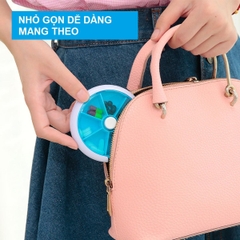 Hộp thuốc tròn 7 ngăn nhấn xoay Fasola RY167